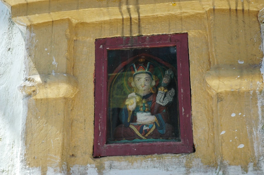 Photo icon painting on glass