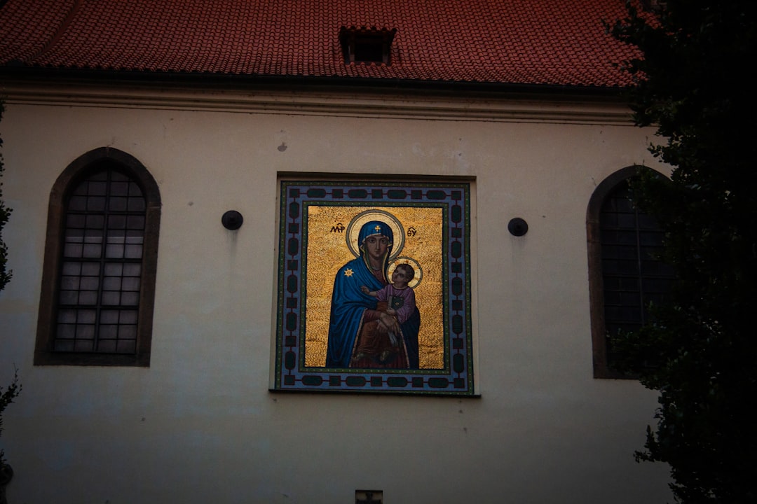 Photo icon painting on glass